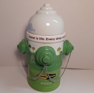 Core & Main 2022 Promo Ceramic Fire Hydrant Cookie Jar, Water is Life 11.5”